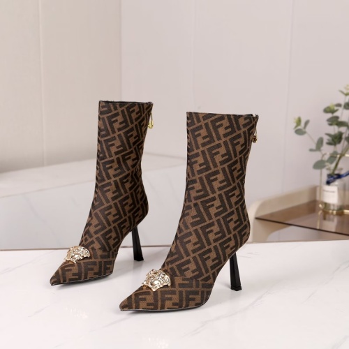 Versace Boots For Women #1257782 $115.00 USD, Wholesale Replica Versace Boots