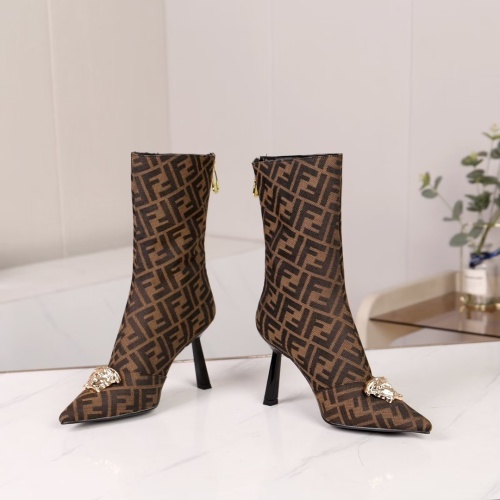 Replica Versace Boots For Women #1257782 $115.00 USD for Wholesale