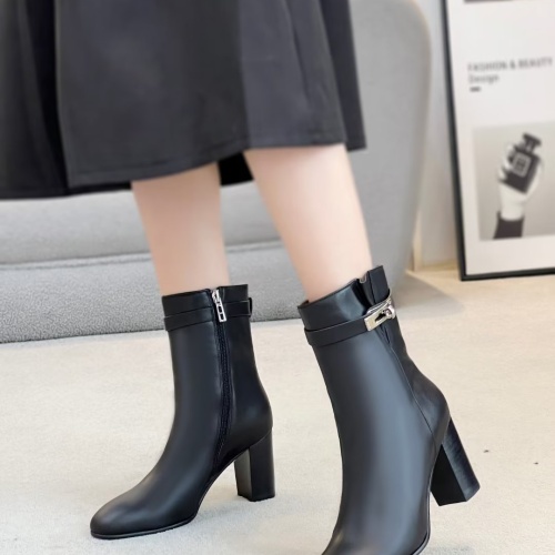 Replica Hermes Boots For Women #1257798 $108.00 USD for Wholesale