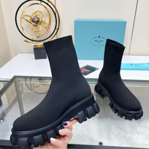 Replica Prada Boots For Women #1257847 $88.00 USD for Wholesale