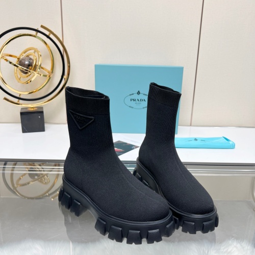 Replica Prada Boots For Women #1257847 $88.00 USD for Wholesale