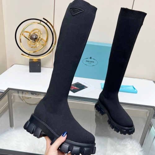 Prada Boots For Women #1257853 $96.00 USD, Wholesale Replica Prada Boots