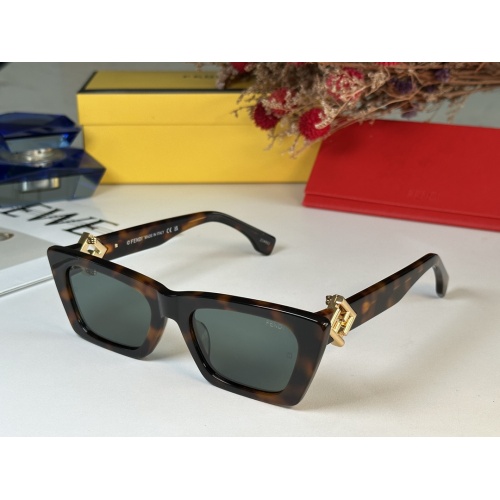 Fendi AAA Quality Sunglasses #1257865 $64.00 USD, Wholesale Replica Fendi AAA Quality Sunglasses