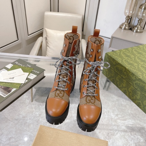 Replica Gucci Boots For Women #1257878 $105.00 USD for Wholesale