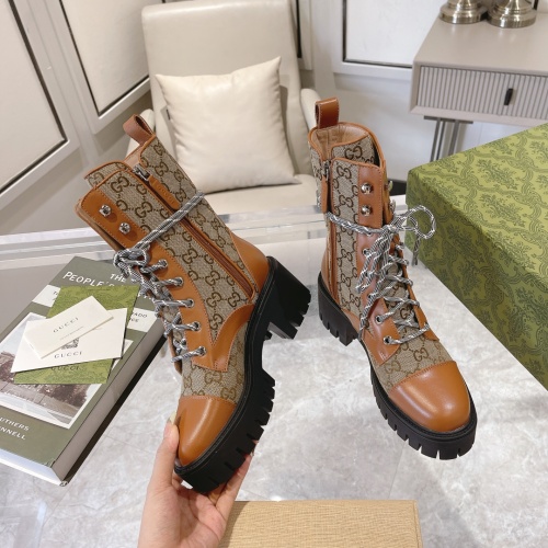 Replica Gucci Boots For Women #1257879 $105.00 USD for Wholesale