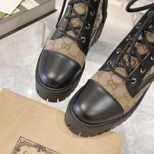 Replica Gucci Boots For Women #1257880 $105.00 USD for Wholesale