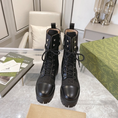 Replica Gucci Boots For Women #1257888 $105.00 USD for Wholesale