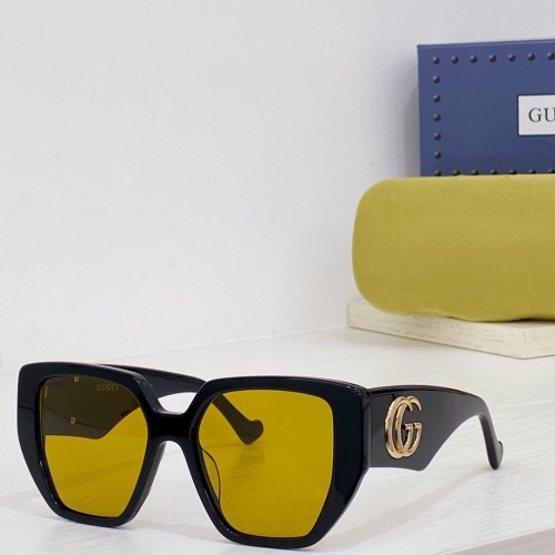 Gucci AAA Quality Sunglasses #1257931 $56.00 USD, Wholesale Replica Gucci AAA Quality Sunglasses