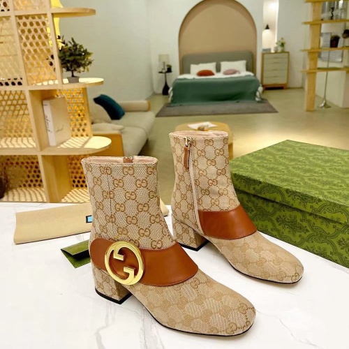 Replica Gucci Boots For Women #1257946 $102.00 USD for Wholesale