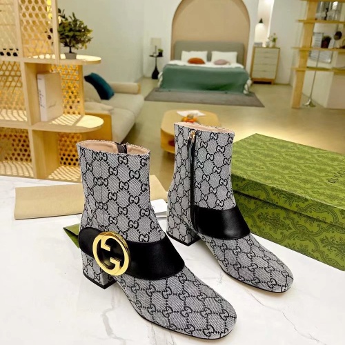 Replica Gucci Boots For Women #1257953 $102.00 USD for Wholesale