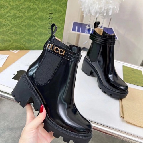 Replica Gucci Boots For Women #1257981 $100.00 USD for Wholesale