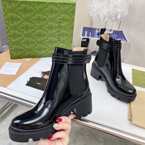 Replica Gucci Boots For Women #1257981 $100.00 USD for Wholesale