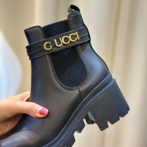 Replica Gucci Boots For Women #1257982 $100.00 USD for Wholesale