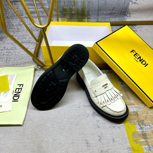 Replica Fendi Leather Shoes For Women #1258025 $102.00 USD for Wholesale