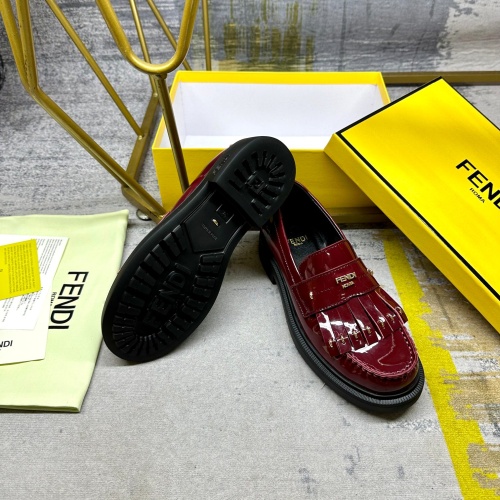 Replica Fendi Leather Shoes For Women #1258026 $102.00 USD for Wholesale