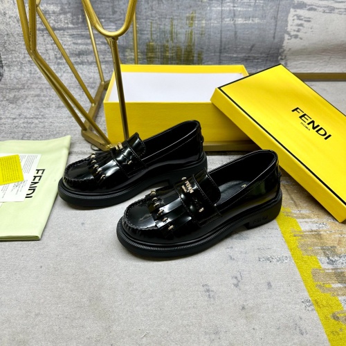 Fendi Leather Shoes For Women #1258027 $102.00 USD, Wholesale Replica Fendi Leather Shoes