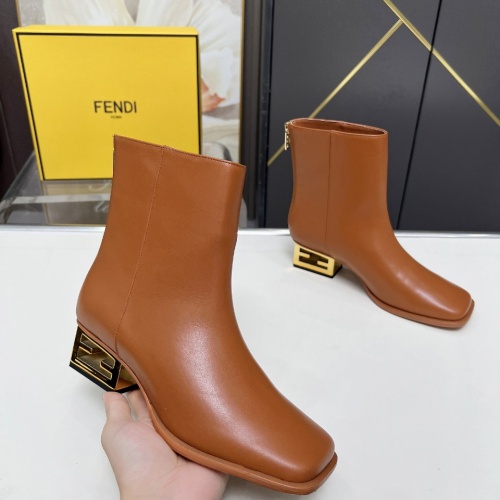 Replica Fendi Fashion Boots For Women #1258044 $122.00 USD for Wholesale