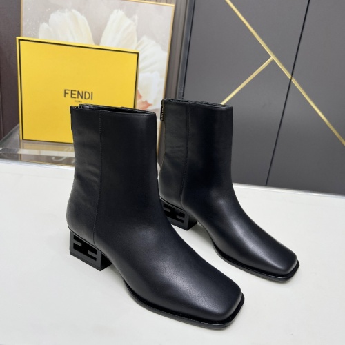 Replica Fendi Fashion Boots For Women #1258045 $122.00 USD for Wholesale