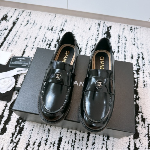 Chanel Leather Shoes For Women #1258059 $115.00 USD, Wholesale Replica Chanel Leather Shoes