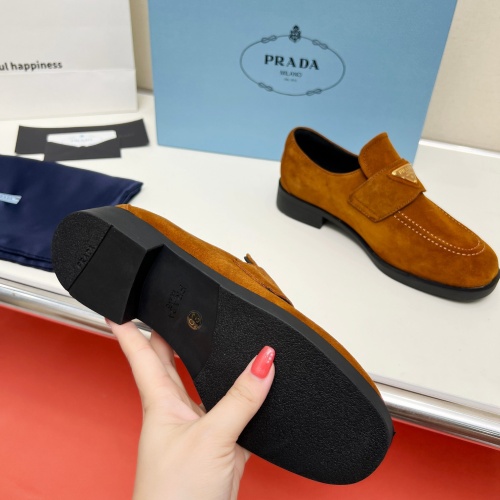 Replica Prada Leather Shoes For Women #1258155 $102.00 USD for Wholesale