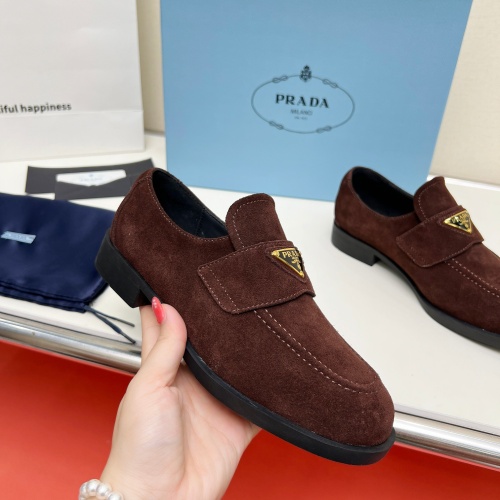 Replica Prada Leather Shoes For Women #1258156 $102.00 USD for Wholesale