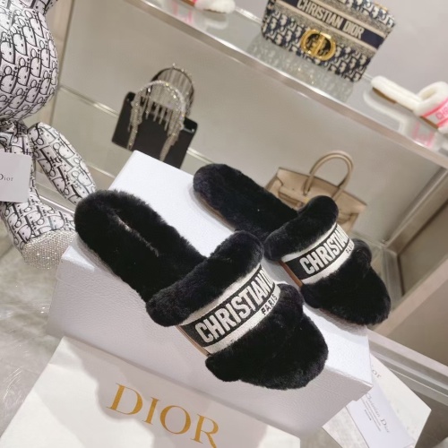 Replica Christian Dior Slippers For Women #1258356 $88.00 USD for Wholesale