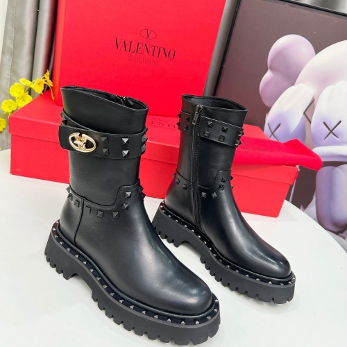 Replica Valentino Boots For Women #1258389 $115.00 USD for Wholesale