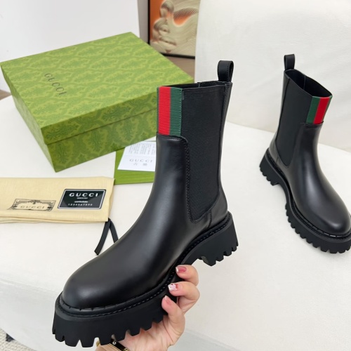 Replica Gucci Boots For Women #1258400 $108.00 USD for Wholesale