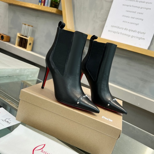 Replica Christian Louboutin Boots For Women #1258411 $140.00 USD for Wholesale