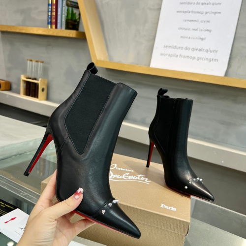 Replica Christian Louboutin Boots For Women #1258411 $140.00 USD for Wholesale