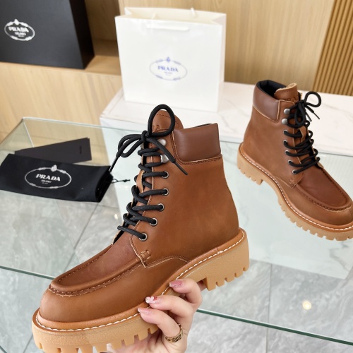 Replica Prada Boots For Women #1258586 $115.00 USD for Wholesale