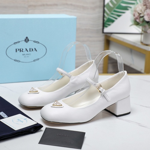 Prada High-heeled Shoes For Women #1258589 $108.00 USD, Wholesale Replica Prada High-heeled Shoes