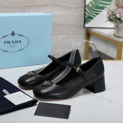 Prada High-heeled Shoes For Women #1258591 $108.00 USD, Wholesale Replica Prada High-heeled Shoes