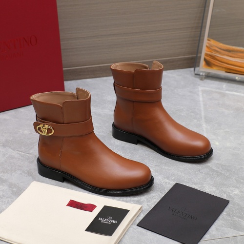 Replica Valentino Boots For Women #1258596 $130.00 USD for Wholesale