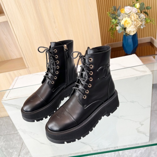 Replica Chanel Boots For Women #1258607 $105.00 USD for Wholesale