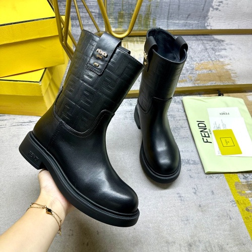 Fendi Fashion Boots For Women #1258642 $122.00 USD, Wholesale Replica Fendi Fashion Boots