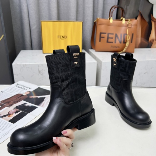 Replica Fendi Fashion Boots For Women #1258645 $102.00 USD for Wholesale