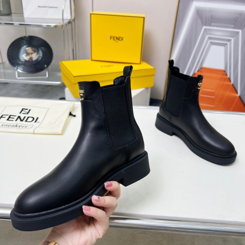 Replica Fendi Fashion Boots For Women #1258650 $115.00 USD for Wholesale