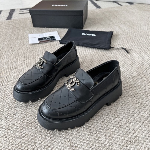 Chanel Leather Shoes For Women #1258661 $100.00 USD, Wholesale Replica Chanel Leather Shoes