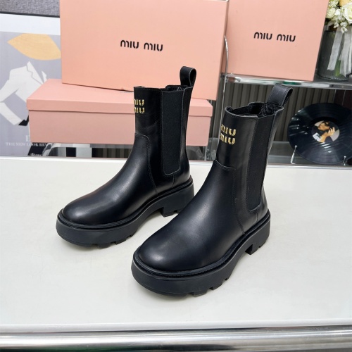 MIU MIU Boots For Women #1258662 $108.00 USD, Wholesale Replica MIU MIU Boots