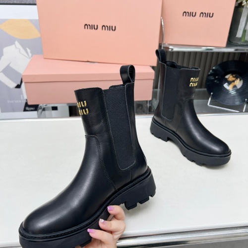 Replica MIU MIU Boots For Women #1258662 $108.00 USD for Wholesale