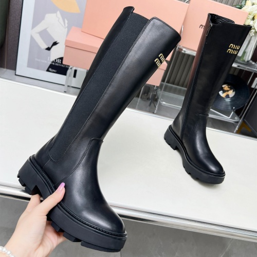 MIU MIU Boots For Women #1258663 $140.00 USD, Wholesale Replica MIU MIU Boots