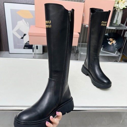 Replica MIU MIU Boots For Women #1258663 $140.00 USD for Wholesale