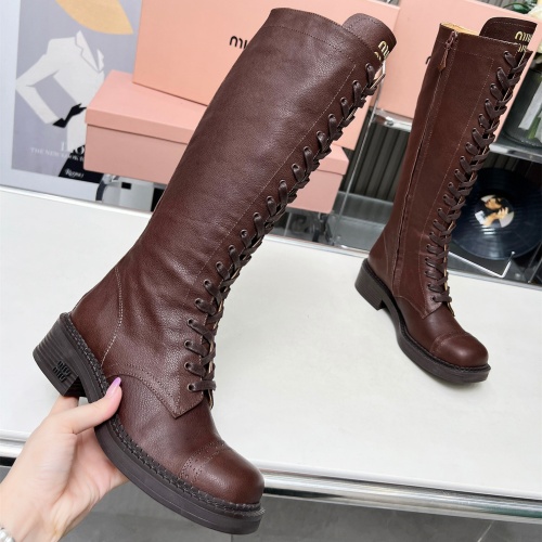 MIU MIU Boots For Women #1258664 $158.00 USD, Wholesale Replica MIU MIU Boots