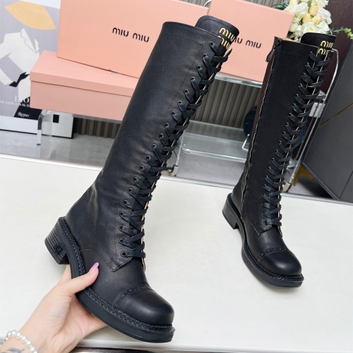 MIU MIU Boots For Women #1258665 $158.00 USD, Wholesale Replica MIU MIU Boots