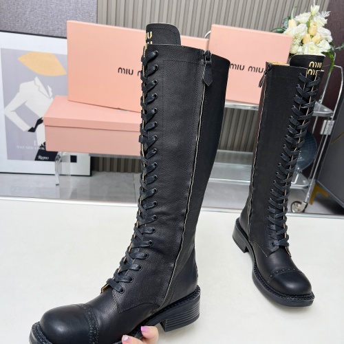 Replica MIU MIU Boots For Women #1258665 $158.00 USD for Wholesale