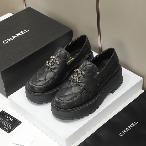 Chanel Leather Shoes For Women #1258670 $105.00 USD, Wholesale Replica Chanel Leather Shoes