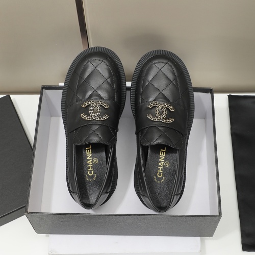 Replica Chanel Leather Shoes For Women #1258670 $105.00 USD for Wholesale