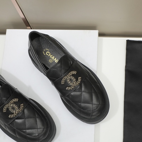 Replica Chanel Leather Shoes For Women #1258670 $105.00 USD for Wholesale