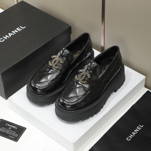 Chanel Leather Shoes For Women #1258671 $105.00 USD, Wholesale Replica Chanel Leather Shoes